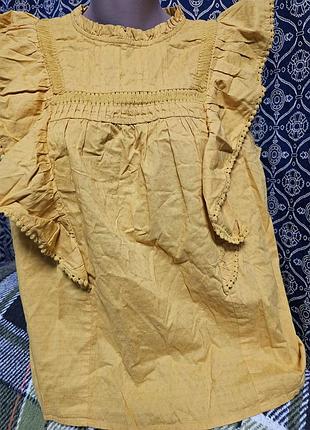 Блуза з вишивкою тон в тон та витинанкою 100% котон