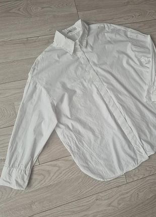 Белая рубашка pull &amp; bear оверсайз