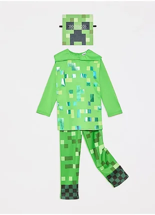 Детский карнавальный маскарадный костюм майнкрафт крипер minecraft creeper новогодний halloween хэллоуин george 9-10 лет