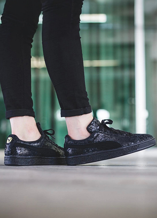 Кожаные черные женские кеды 36- 37  размер puma suede