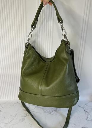 Італійська шкіряна сумка гарного  кольору borse in pelle 400