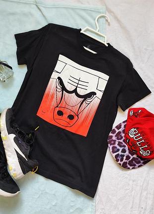 Футболка chicago bulls с быком nba коттон новая р 36 с 44 s женская мужская подростковая