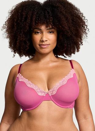 Сітчастий бюстгальтер demi без підкладки з мереживною обробкою. victoria's secret. оригінал 🇺🇸