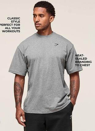 Футболка gymshark essential oversized в ідеалі s/m