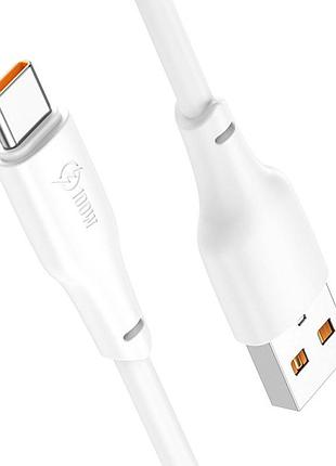 Дата кабель hoco x93 force usb to type-c 100w (1m) white 4