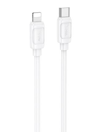 Дата кабель hoco x115 surpass type-c to lightning 27w (1m) white