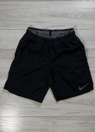 Черные спортивные шорты найк про nike pro dri-fit flex rep shorts, s, оригинал