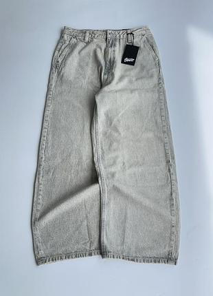 Широкі джинси pull&bear skater fit сірі  пулбір скейтер baggy беггі