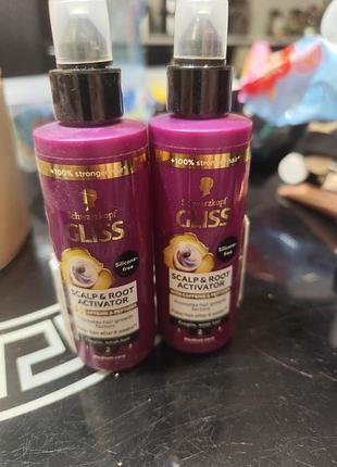 2 шт активатор для шкіри голови та коренів волосся gliss kur full hair wonder.