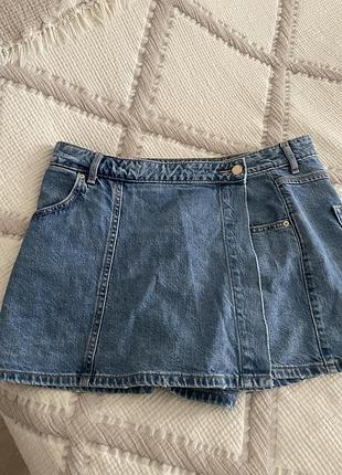Джинсові шорти спідниця zara
