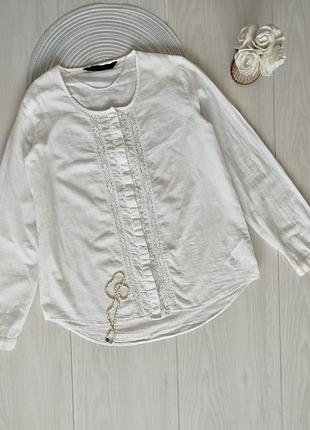Блузка з мереживом zara