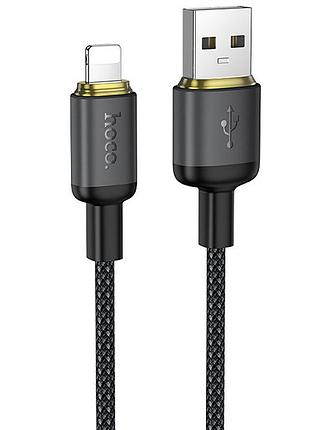 Дата кабель hoco x128 benefit usb to lightning 12w (1m) black