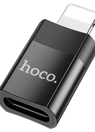 Перехідник hoco ua17 lightning male to type-c female чорний
