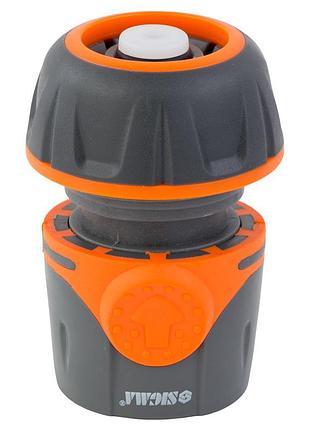 Конектор 1⁄2" швидкознімний для шланга 3⁄4" аквастоп (abs+tpr) flora (5015514)