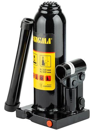 Домкрат гидравлический бутылочный 5т h 210-420мм sigma (6101051)