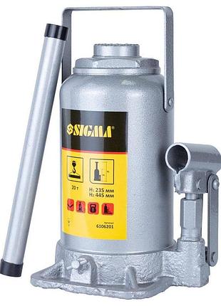 Домкрат гидравлический бутылочный 20т h 235-445мм standard sigma (6106201)