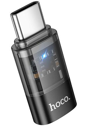 Переходник hoco ua36d type-c male to lightning female black