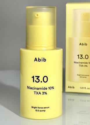 Освітлювальна сироватка з ніацинамідом abib bright force serum 13.0 pump 30 ml