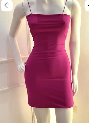 Сукня рожева фуксія slim pink обтисла s m l