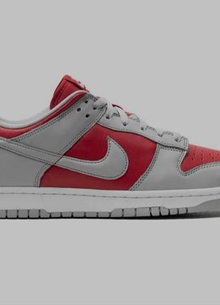 Оригинальн!!nike dunk low grey/red fq6965-600