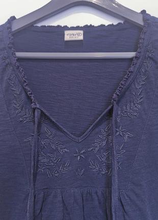 Женская блуза esprit с вышивкой, хлопок, m и бриджи в подарок