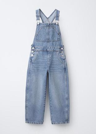 Zara новый крутейший over size джинсовый комбинезон на девочку