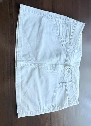 Біла джинсова спідниця h&m (дженерік / джинс), розмір xs-s (170 см / 14y+)