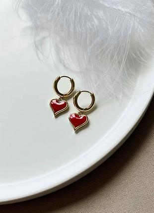 Серьги с сердцем 5193 2