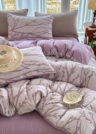 Постільна білизна полуторна з мусліну colorful home 21293 150х210 см