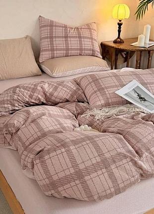 Постельное белье семейное из муслина с простынью на резинке colorful home print 9 21745 150х210х2 см