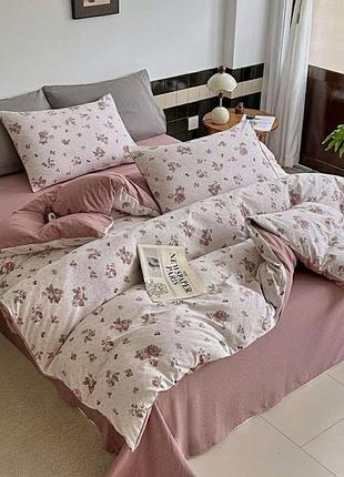 Постельное белье полуторное из жатого муслина colorful home print 1 21771 150х210 см