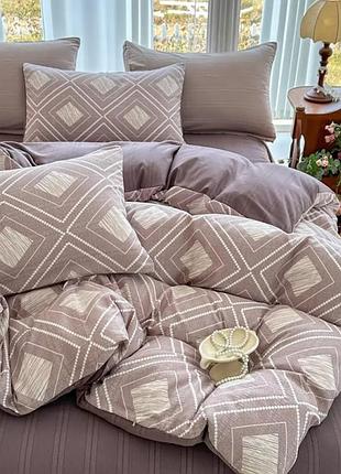 Постільна білизна євро з мусліну colorful home ptint 4 20317 200х230 см