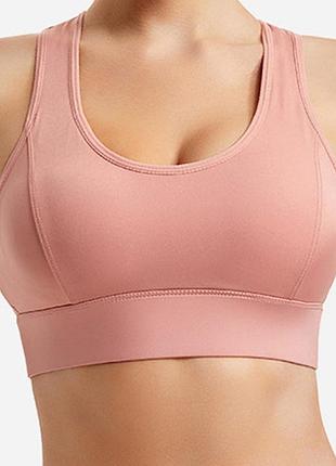 Топ женский спортивный на застежке 18815 xl белый m, персиковый