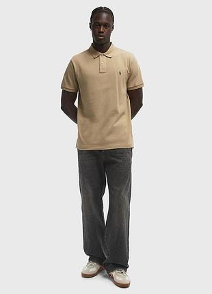 Чоловіча бежева футболка, футболка-поло, поло бренд polo ralph lauren, р.xl оригінал