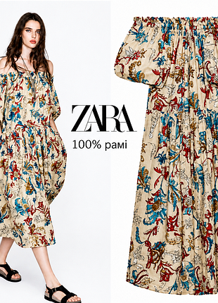 Zara невагома сукня із 100% рамі з відкритими плечима