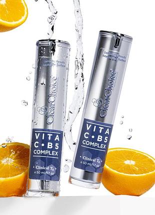 Clearchoice vita c-b5 complex 50 мл - антиоксидантна зволожуюча емульсія з 15% вітаміном с та дмае. лосьйон догляд клірчойс clear choice vitamin c