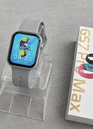 Смарт-годинник gs7 pro max smart watch, bluetooth-дзвінки, магнітна зарядка, моніторинг здоров'я та спортивні режими gray