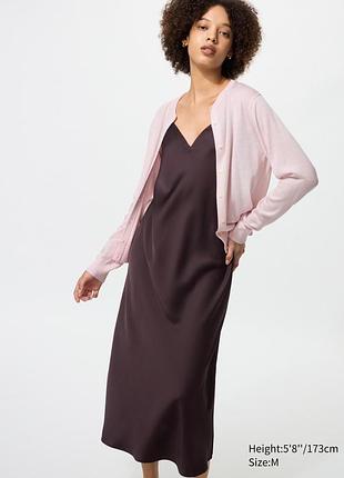 Кардиган uniqlo з круглим вирізом зі  100% мериносової вовни