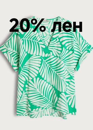 Красивая блузка вискоза/лен f&f ☀️☀️☀️