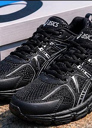 Asics чоловічі чорні кросівки 40–46 | спортивна модель  мусжкие кроссовки асикс популярная модель новинка 2026 удобная посадка топ продаж легкие