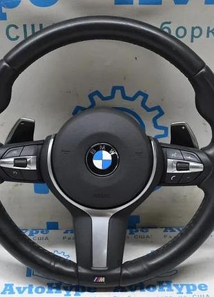Кермо в зборі з подушкою і кнопками пелюстками bmw 3 f30 12-19 шкіра м пакет без підігрівання (03)