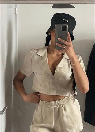 Трендова укорочена сорочка zara