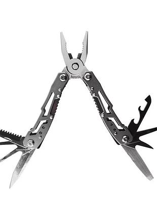 Мультитул багатофункціональний multitool 9in1 в чохлі silver