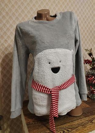 Кофта теплая мягкая для дома, для сна, пижамная