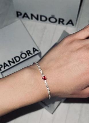 Браслет pandora червоне серце / браслет пандора / pandora bracelet 2