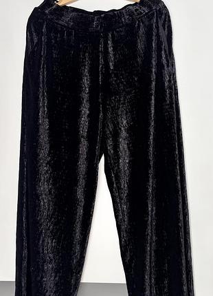 Красиві велюрові брюки палацоm&s в рубчик р.16(50)