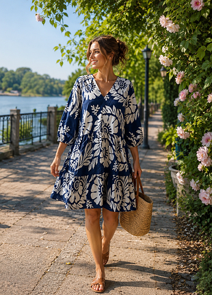 Розкішна жіноча сукня  f&f p.l-xl бавовна-85%.  льон-15%