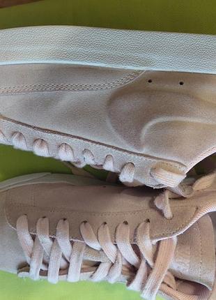 Женские замшевые кеды / кроссовки nike blazer low suede (розовые)