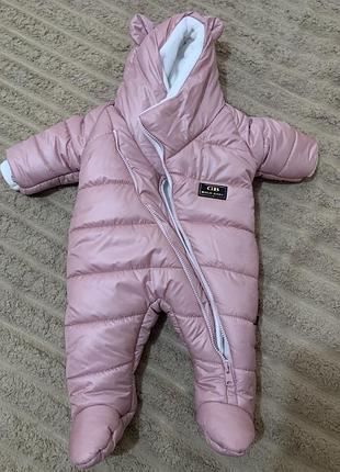 Зимовий комбінезон gold baby для дівчинки 62