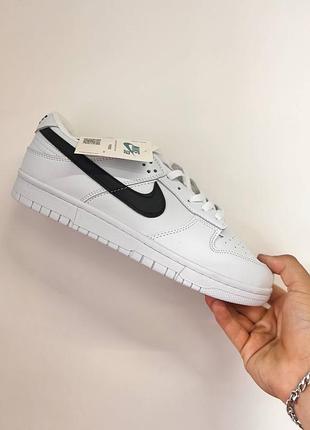 Кросівки nike sb dunk low white black(logo)